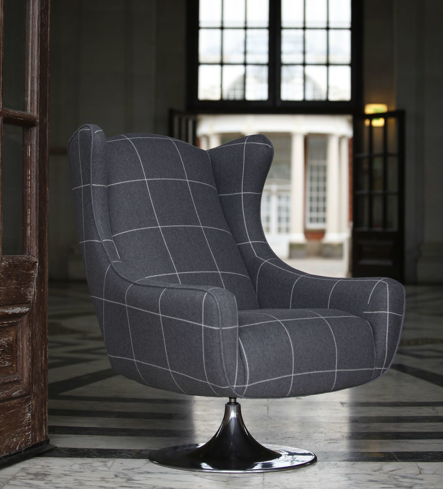 swivel wing chair